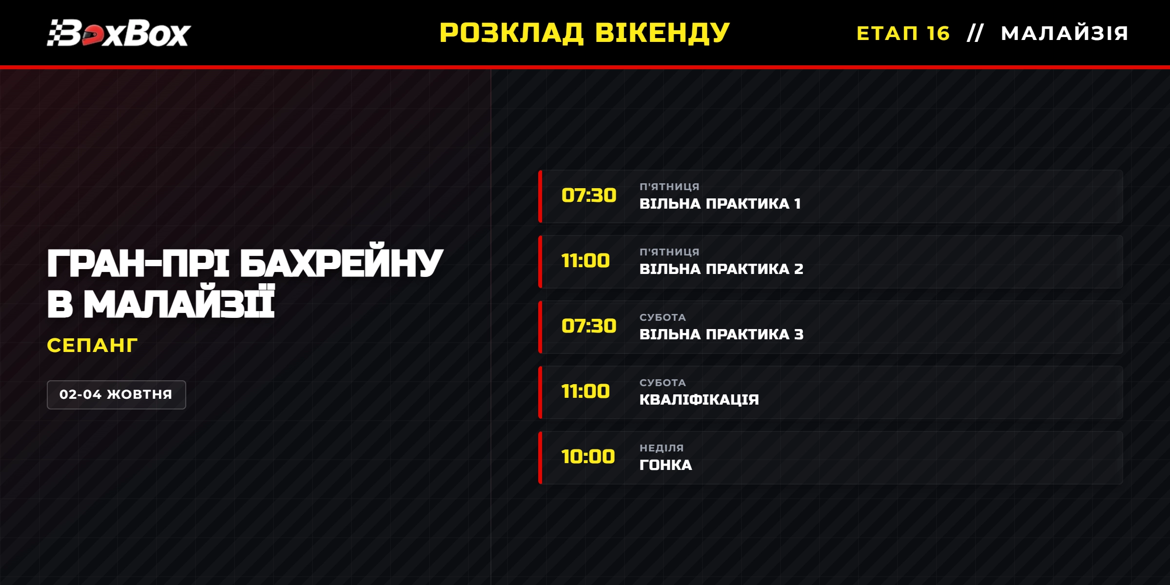Гран-прі Бахрейну: де та коли подивитися? | BoxBox.com.ua Гран-прі Бахрейну: де та коли подивитися? (фото 1)
